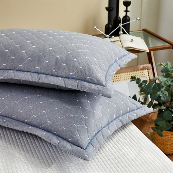 91家纺网 家纺一手货源 找家纺 （总）杜先生 2023新款纯色活性磨毛全棉刺绣夹棉枕套一对