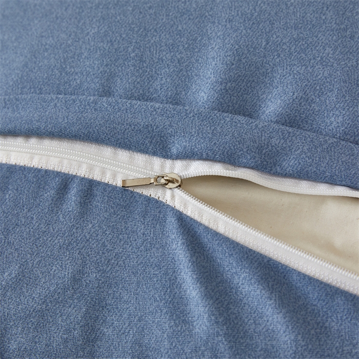 91家纺网 家纺一手货源 找家纺 杜先生 2023新款纯色活性磨毛全棉刺绣夹棉枕套一对 字母兰灰