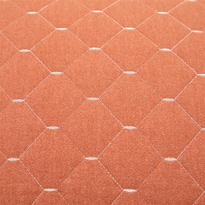 91家纺网 家纺一手货源 找家纺 杜先生 2023新款纯色活性磨毛全棉刺绣夹棉枕套一对 米粒橘黄