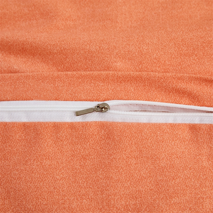 91家纺网 家纺一手货源 找家纺 杜先生 2023新款纯色活性磨毛全棉刺绣夹棉枕套一对 米粒橘黄