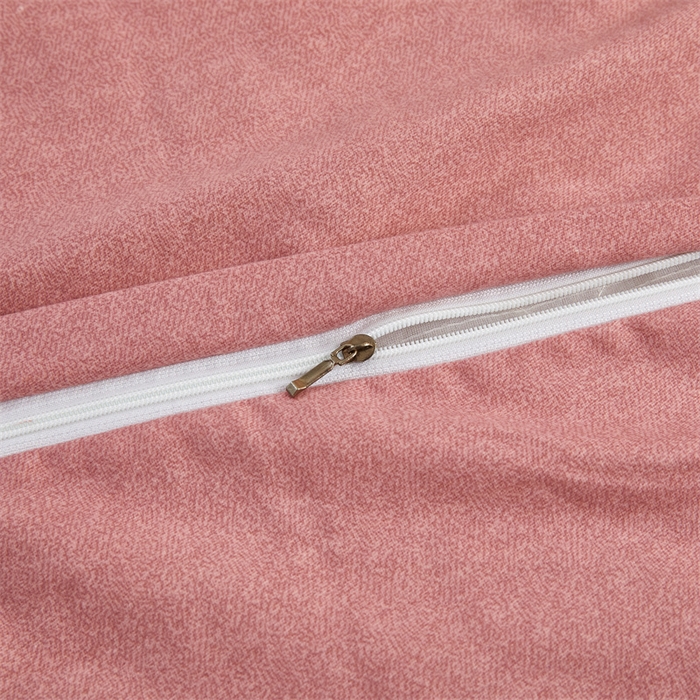 91家纺网 家纺一手货源 找家纺 杜先生 2023新款纯色活性磨毛全棉刺绣夹棉枕套一对 米粒红豆沙