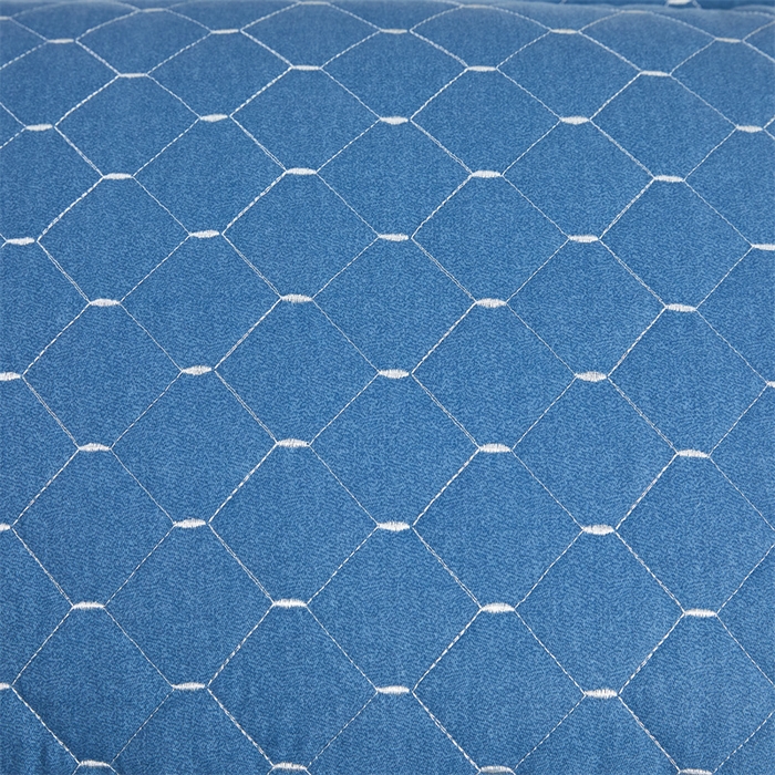 91家纺网 家纺一手货源 找家纺 杜先生 2023新款纯色活性磨毛全棉刺绣夹棉枕套一对 米粒兰