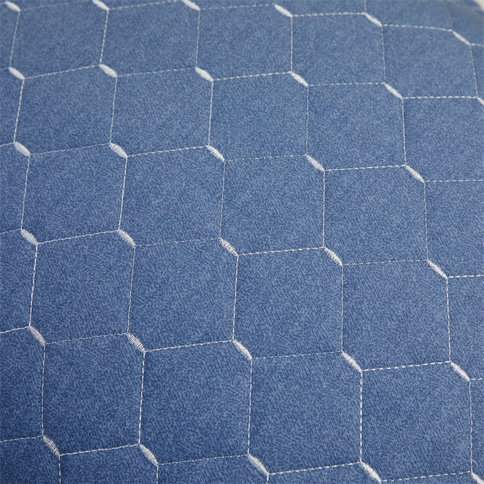 91家纺网 家纺一手货源 找家纺 杜先生 2023新款纯色活性磨毛全棉刺绣夹棉枕套一对 米粒兰灰