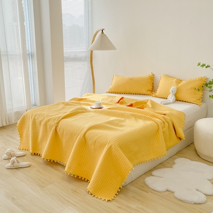 乐卧2026新款球球边夏凉被-乐趣 乐趣-鹅蛋黄