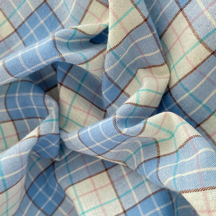 91家纺网 家纺一手货源 找家纺 云家2023无印风色织全棉纯棉水洗棉系列四件套纯色格子 法尔曼蓝