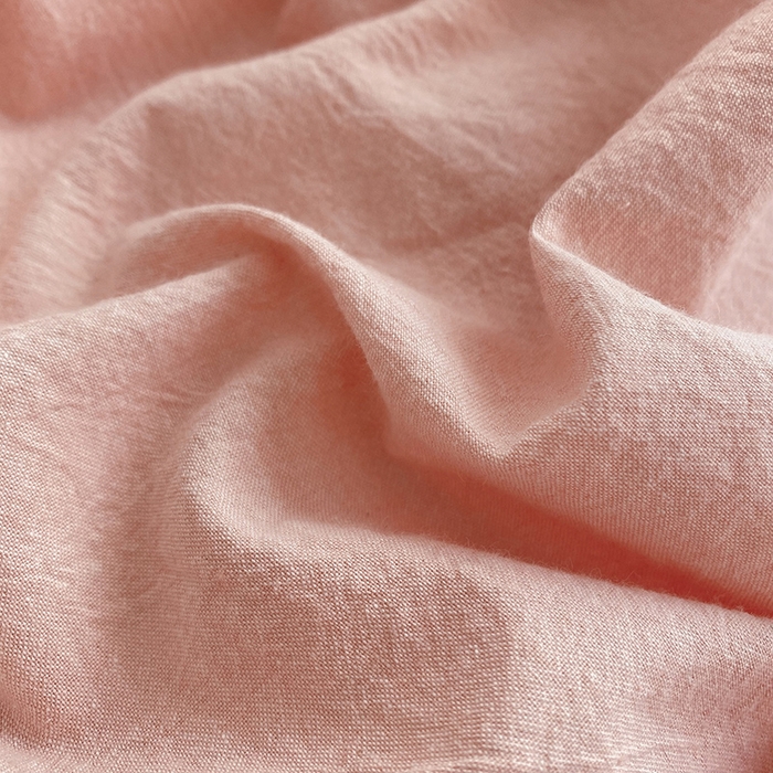 91家纺网 家纺一手货源 找家纺 云家2023无印风色织全棉纯棉水洗棉系列四件套纯色格子 豆沙-米灰双拼