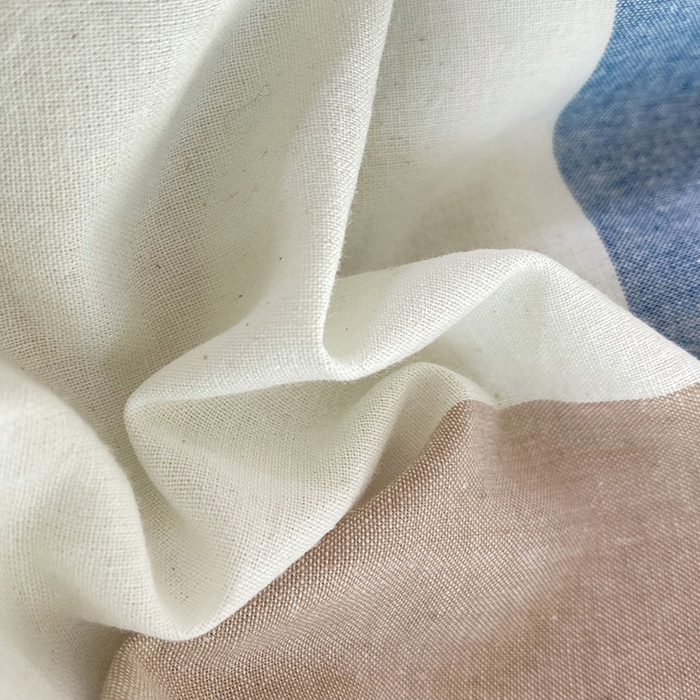 91家纺网 家纺一手货源 找家纺 云家2023无印风色织全棉纯棉水洗棉系列四件套纯色格子 蓝大格