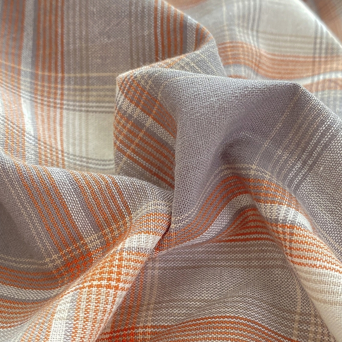 91家纺网 家纺一手货源 找家纺 云家2023无印风色织全棉纯棉水洗棉系列四件套纯色格子 洛卡灰