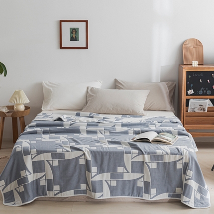 91家纺网 家纺一手货源 找家纺 （总）朴尔 2023年抽象风格六层纱布毛巾被系列-朴尔经典款常年备货