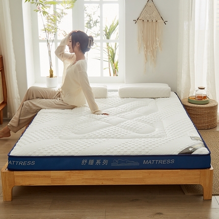 优莱床垫 2024新款针织大豆记忆棉床垫 记忆棉花开富贵白