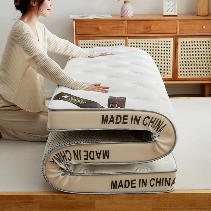 91家纺网 家纺一手货源 找家纺 2024新款蜗牛乳胶抗压棉新款床垫 乳胶抗压棉立体蜗牛白