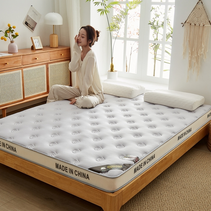 91家纺网 家纺一手货源 找家纺 2024新款蜗牛乳胶抗压棉新款床垫 乳胶抗压棉立体蜗牛浅灰