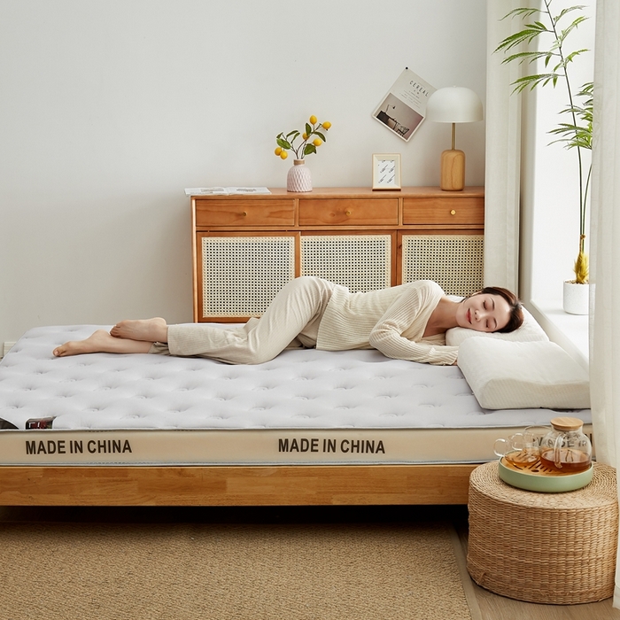 91家纺网 家纺一手货源 找家纺 2024新款蜗牛乳胶抗压棉新款床垫 乳胶抗压棉立体蜗牛浅灰