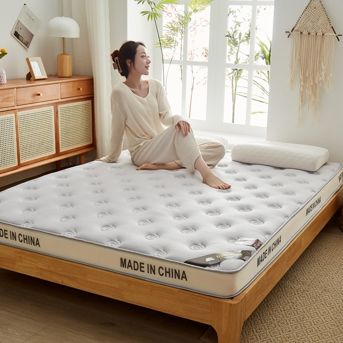 91家纺网 家纺一手货源 找家纺 2024新款蜗牛乳胶抗压棉新款床垫 乳胶抗压棉立体蜗牛浅灰