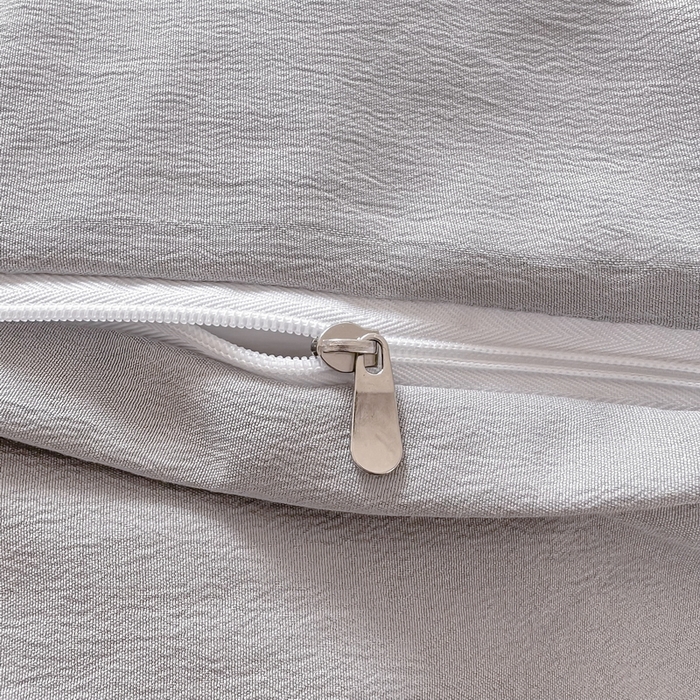 91家纺网 家纺一手货源 找家纺 言熙居 2024新款直播韩版花边水洗棉麻三件四件套小清新-灰