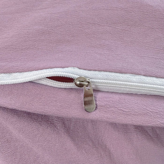 91家纺网 家纺一手货源 找家纺 言熙居 2024新款直播韩版花边水洗棉麻三件四件套小清新-紫