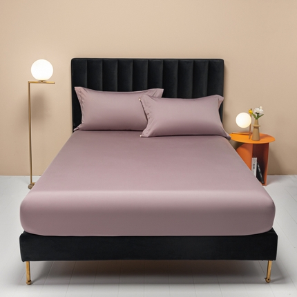 91家纺网 家纺一手货源 找家纺 秀色家纺 2025新款A类50支贡缎双股长绒棉单品床笠奶茶米