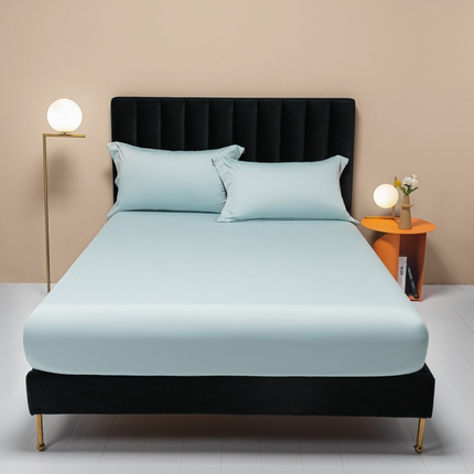 91家纺网 家纺一手货源 找家纺 秀色家纺 2025新款A类50支贡缎双股长绒棉单品床笠奶茶米