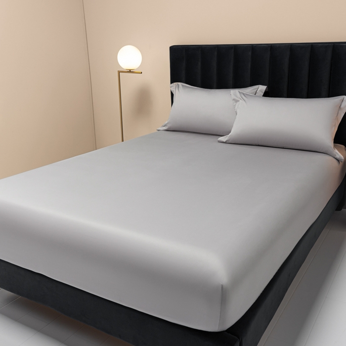 91家纺网 家纺一手货源 找家纺 （总）秀色家纺 2025新款A类50支贡缎双股长绒棉单品床笠