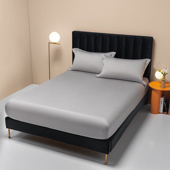 91家纺网 家纺一手货源 找家纺 （总）秀色家纺 2025新款A类50支贡缎双股长绒棉单品床笠