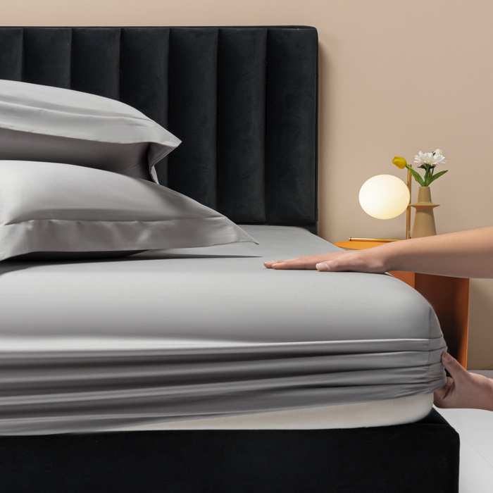 91家纺网 家纺一手货源 找家纺 （总）秀色家纺 2025新款A类50支贡缎双股长绒棉单品床笠