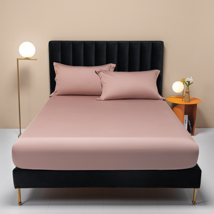 91家纺网 家纺一手货源 找家纺 秀色家纺 2025新款A类50支贡缎双股长绒棉单品床笠琳蕴储