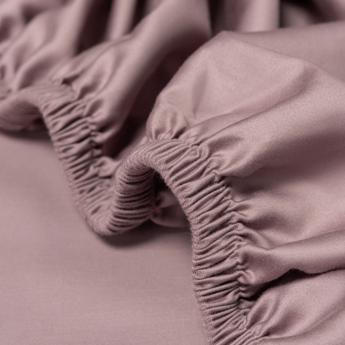 91家纺网 家纺一手货源 找家纺 秀色家纺 2025新款A类50支贡缎双股长绒棉单品床笠香芋紫