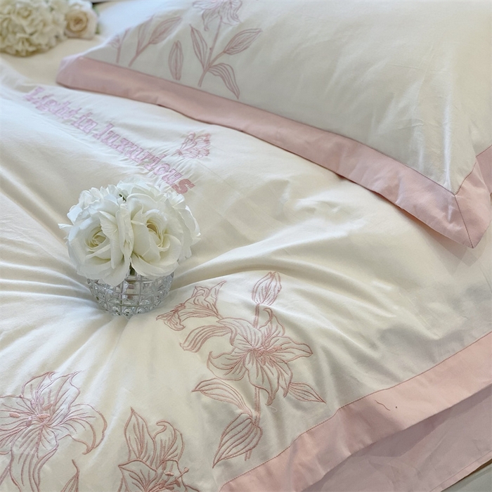 91家纺网 家纺一手货源 找家纺 （总）安妮 2023新款四件套百合花系列