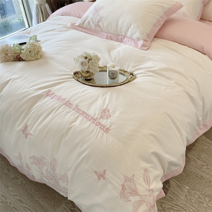 91家纺网 家纺一手货源 找家纺 （总）安妮 2023新款四件套百合花系列