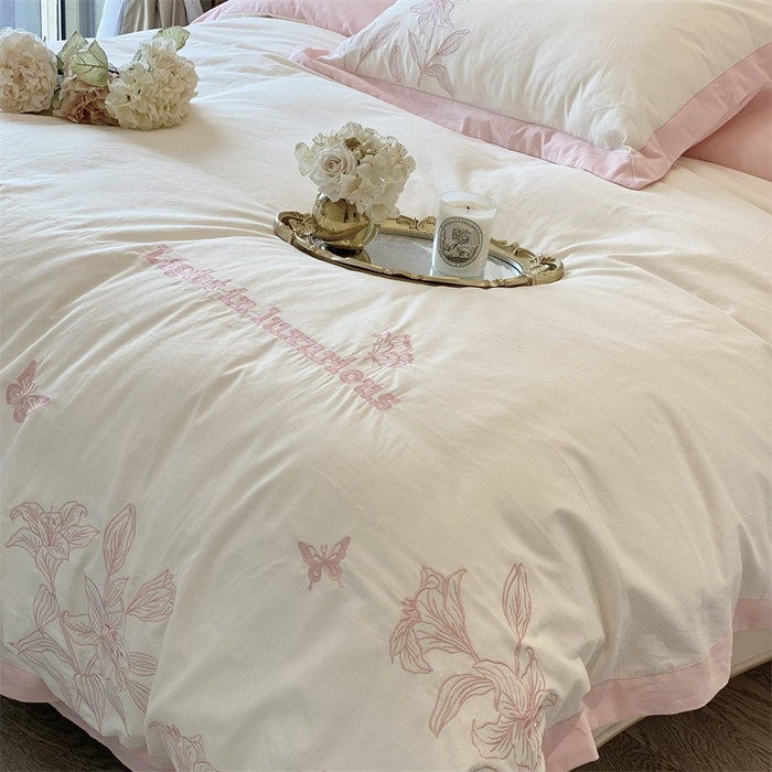 91家纺网 家纺一手货源 找家纺 （总）安妮 2023新款四件套百合花系列