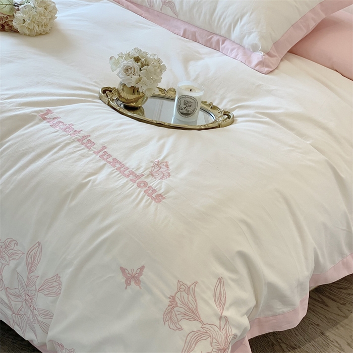 91家纺网 家纺一手货源 找家纺 （总）安妮 2023新款四件套百合花系列