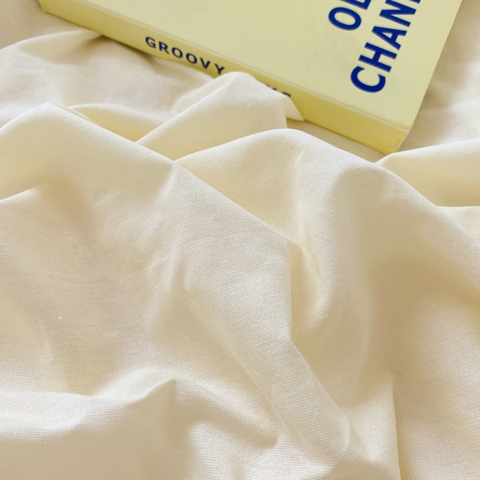 91家纺网 家纺一手货源 找家纺 寐居 2023新款全棉水洗棉双拼色纯色单被套 ins风-奶油黄