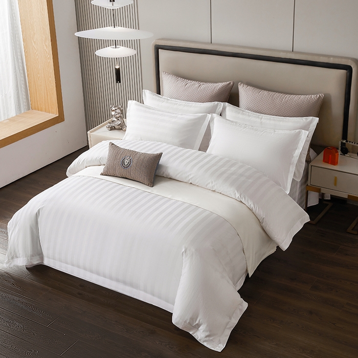 91家纺网 家纺一手货源 找家纺 2026新款加密全棉60支宾馆民宿枕套床单被套床笠四套件