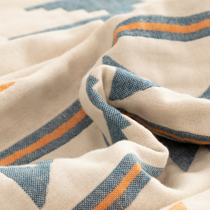 91家纺网 家纺一手货源 找家纺 朴尔 2023年波西米亚风全棉四层纱布毛巾被 麦丽莎