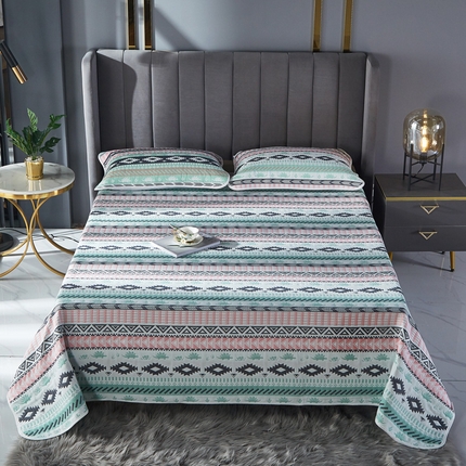 91家纺网 家纺一手货源 找家纺 朴尔 2023新款全棉六层纱布凉席床单床盖 侏罗纪