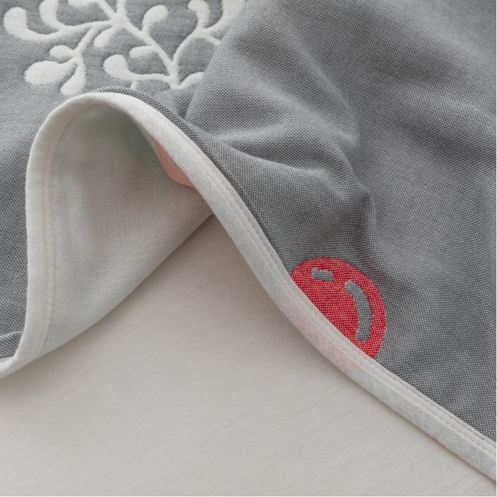 91家纺网 家纺一手货源 找家纺 朴尔 2023新款卡漫风格全棉六层纱毛巾被 海洋乐园-灰