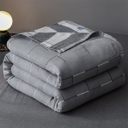 91家纺网 家纺一手货源 找家纺 （总）朴尔 2023新款三层水洗棉全棉纱布毛巾被