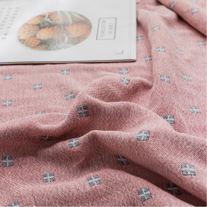 91家纺网 家纺一手货源 找家纺 朴尔 2023新款主推三层水洗棉纱布毛巾被 冬空-粉