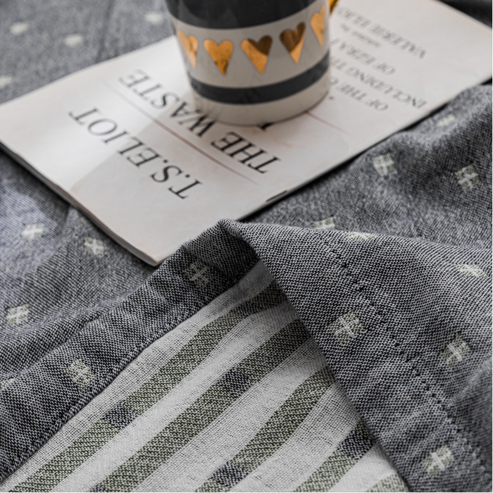 91家纺网 家纺一手货源 找家纺 朴尔 2023新款主推三层水洗棉纱布毛巾被 冬空-灰