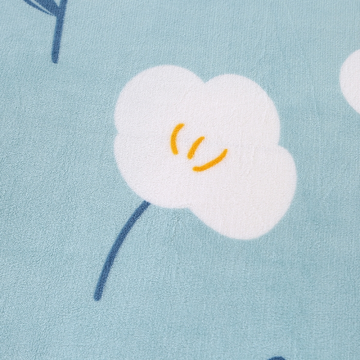 91家纺网 家纺一手货源 找家纺 爱上家居 2023新款温暖亲肤加厚牛奶绒四件套 花语-浅蓝