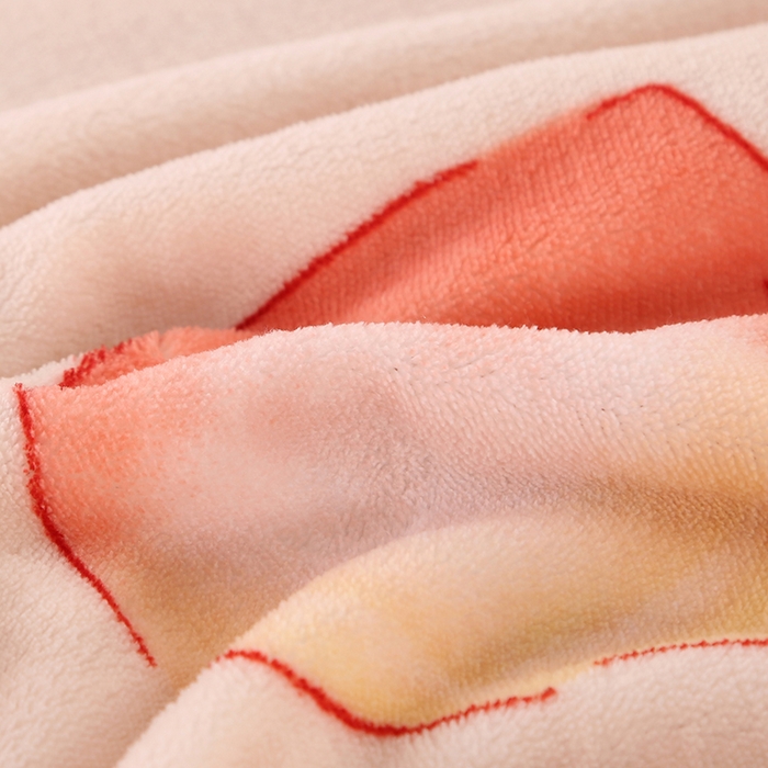 91家纺网 家纺一手货源 找家纺 爱上家居 2023新款温暖亲肤加厚牛奶绒四件套 蜜桃-橙