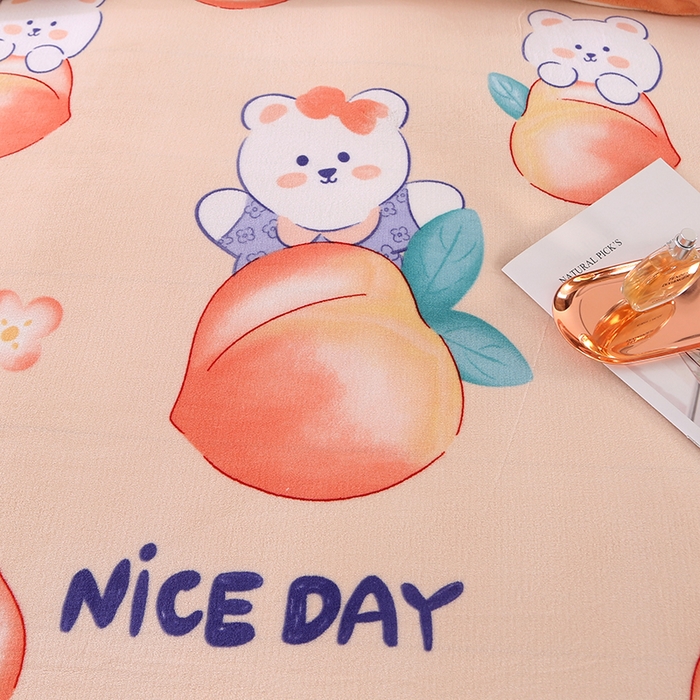 91家纺网 家纺一手货源 找家纺 爱上家居 2023新款温暖亲肤加厚牛奶绒四件套 蜜桃-橙