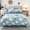 91家纺网 家纺一手货源 找家纺 爱上家居 2023新款温暖亲肤加厚牛奶绒四件套 花语-浅蓝