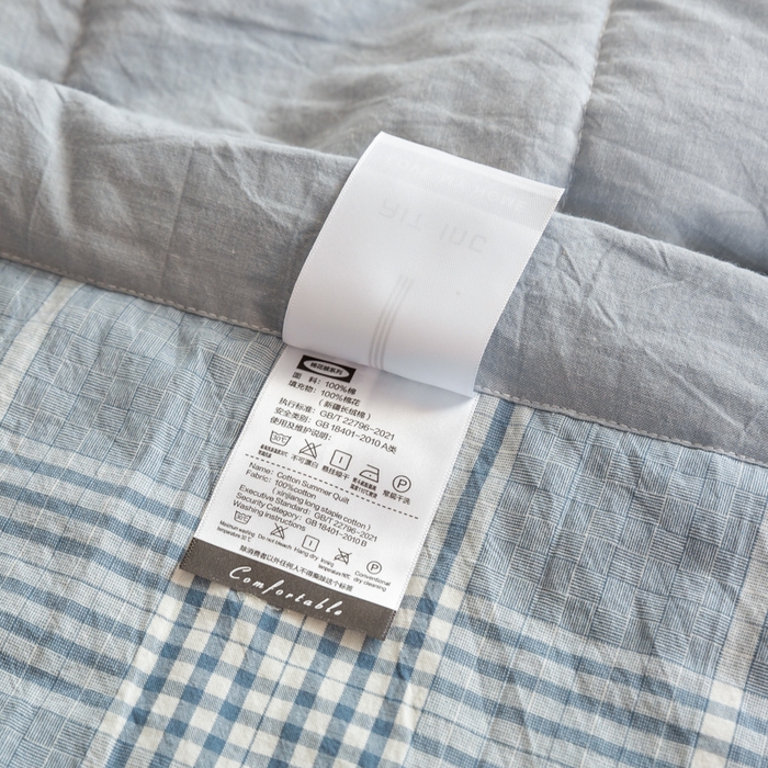 91家纺网 家纺一手货源 找家纺 鸣升新疆长绒棉全棉花色织水洗棉夏被四件套 柏林兰