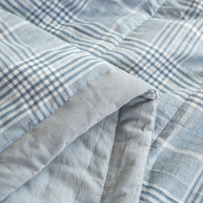 91家纺网 家纺一手货源 找家纺 鸣升新疆长绒棉全棉花色织水洗棉夏被四件套 柏林兰