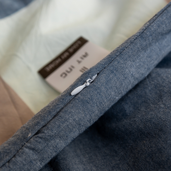 91家纺网 家纺一手货源 找家纺 鸣升新疆长绒棉全棉花色织水洗棉夏被四件套 米粽丈青格