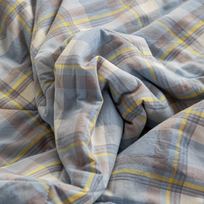 91家纺网 家纺一手货源 找家纺 鸣升新疆长绒棉全棉花色织水洗棉夏被四件套 莫妮卡