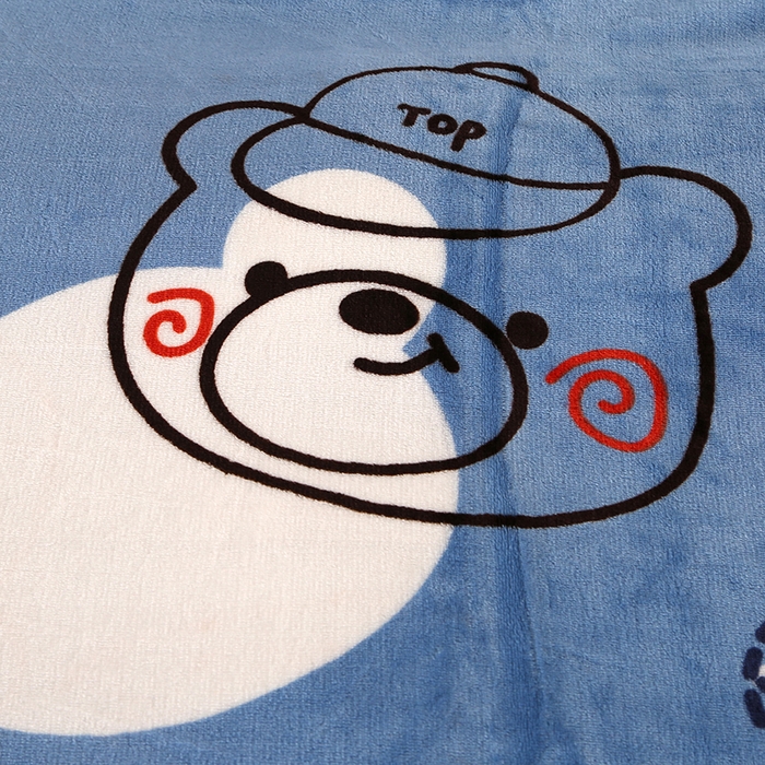 91家纺网 家纺一手货源 找家纺 爱上家居  2023新款加厚牛奶金貂绒四件套 乖乖熊-蓝