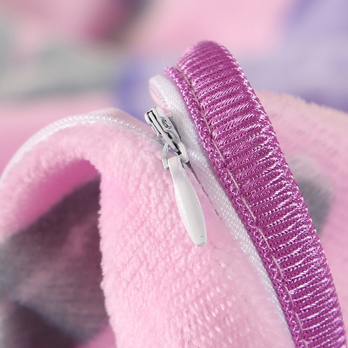 91家纺网 家纺一手货源 找家纺 爱上家居  2023新款加厚牛奶金貂绒四件套 花中兔-粉