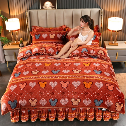 爱上家居  2023新款加厚牛奶金貂绒四件套 青春